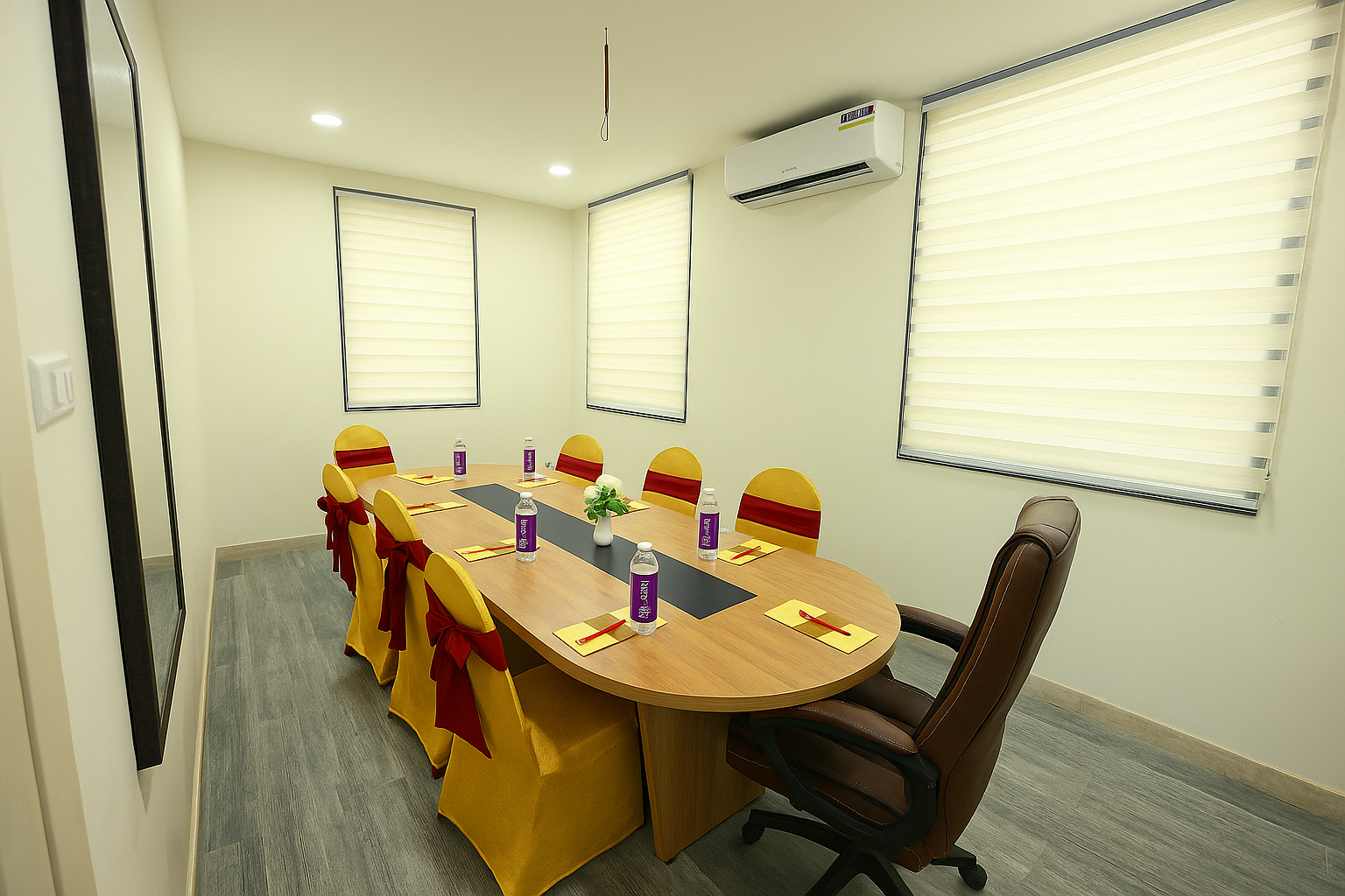 Premium conference hall at Coral Beach Resort for corporate events near Chennai