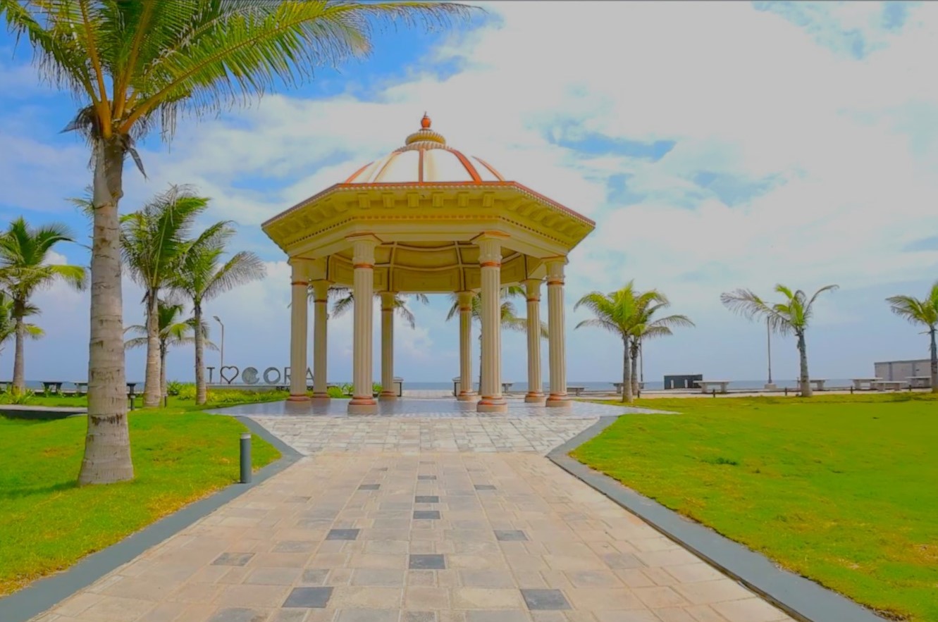 Resort centre dome architecture at Coral Beach Resort Mahabalipuram